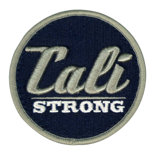CALI Strong Blue Silver White Round 3D Embroidered Hook-and-Loop Morale Patch - Patches - Image 1 - CALI Strong
