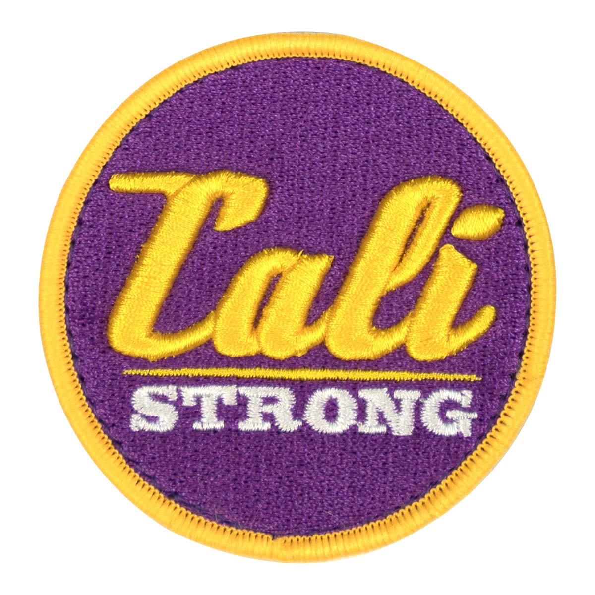 CALI Strong Purple Gold White Round 3D Embroidered Hook-and-Loop Morale Patch - Patches - Image 1 - CALI Strong