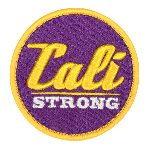 CALI Strong Purple Gold White Round 3D Embroidered Hook-and-Loop Morale Patch - Patches - Image 1 - CALI Strong