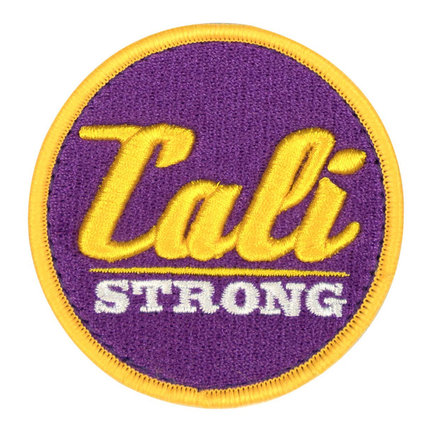 CALI Strong Purple Gold White Round 3D Embroidered Hook-and-Loop Morale Patch - Patches - Image 1 - CALI Strong