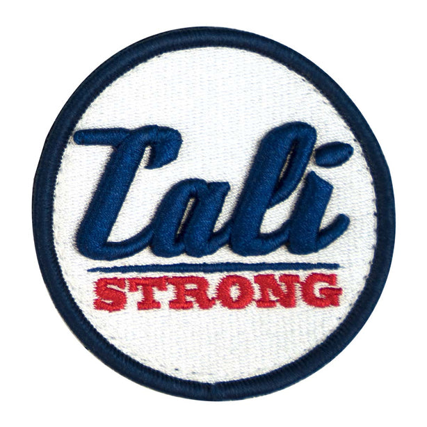 CALI Strong White Blue Red Round Embroidered Hook-and-Loop Morale Patch - Patches - Image 1 - CALI Strong